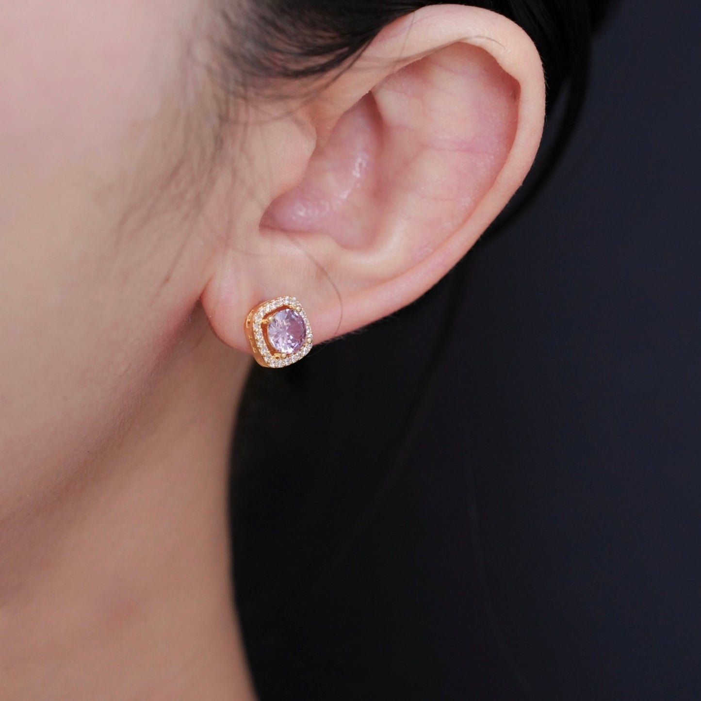 Angelica Baroque Stud Earrings - Gold Plated - Abbott Atelier