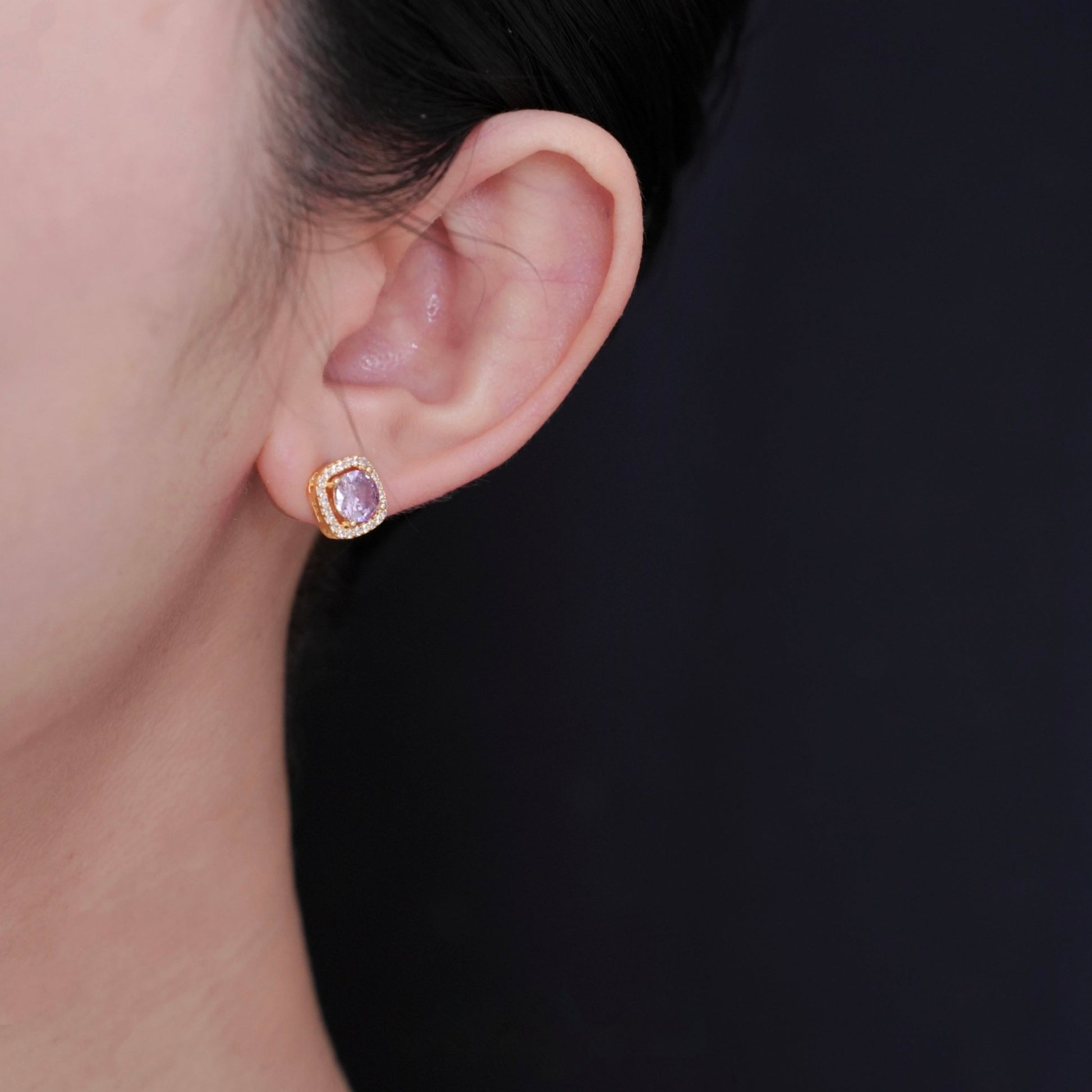 Angelica Baroque Stud Earrings - Gold Plated - Abbott Atelier