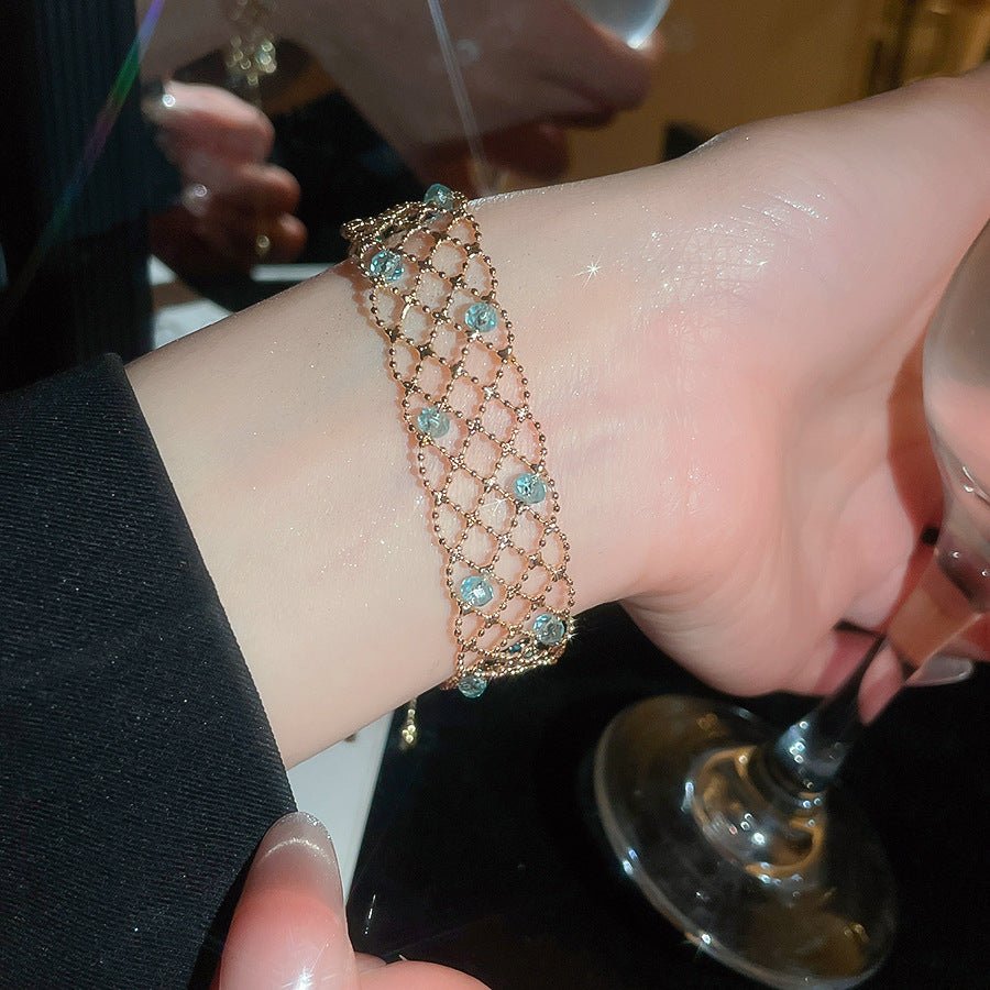 Aqua Lace Bracelet in Gold - Gold Plated - Abbott Atelier