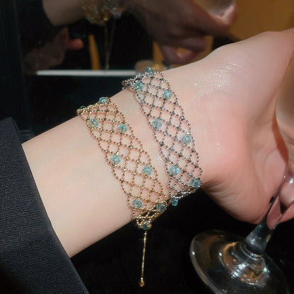Aqua Lace Bracelet in Gold - Gold Plated - Abbott Atelier