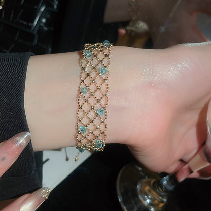 Aqua Lace Bracelet in Gold - Gold Plated - Abbott Atelier