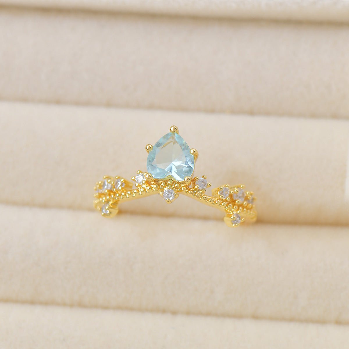 Ariel Heart Ring - Gold - Plated - Abbott Atelier