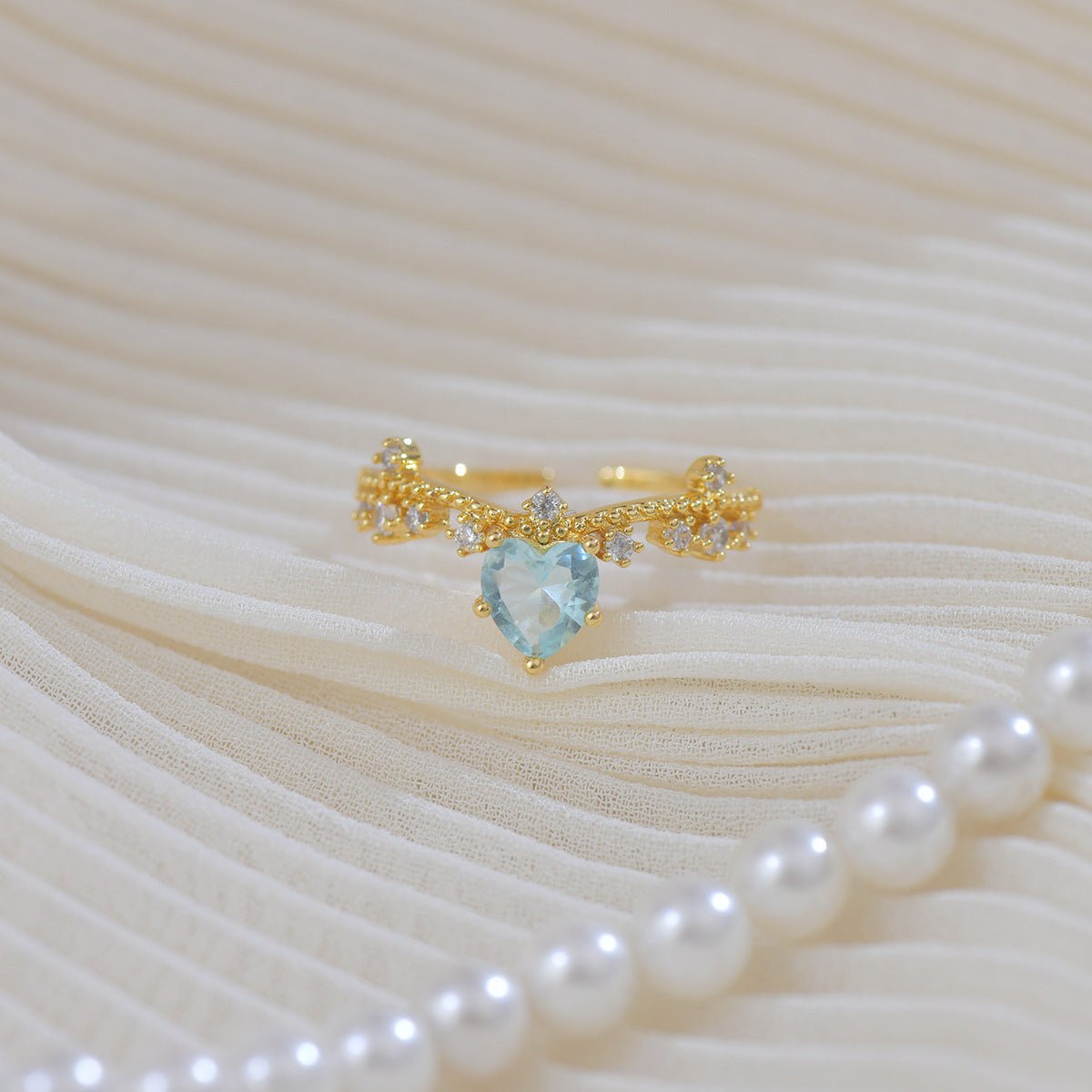 Ariel Heart Ring - Gold - Plated - Abbott Atelier
