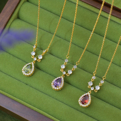 Aurelia Amethyst Necklace - Gold Plated - Abbott Atelier