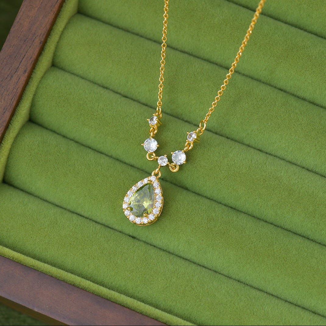 Aurelia Peridot Necklace - Gold Plated - Abbott Atelier