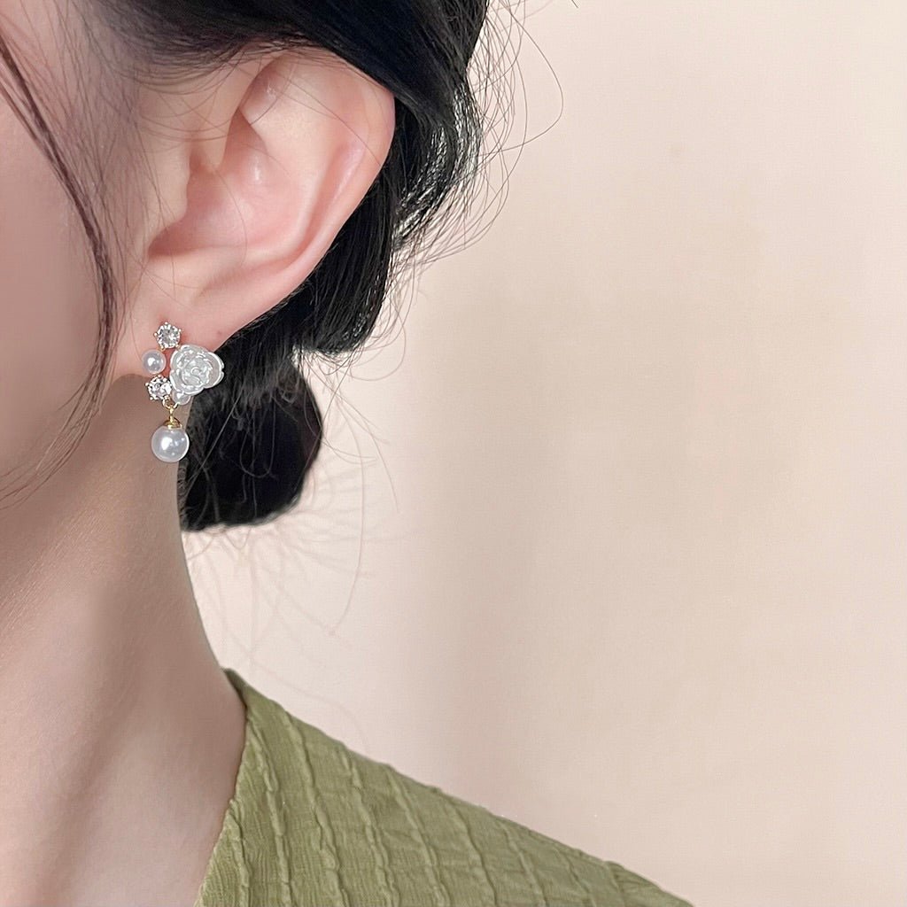 Aurelle Rose Earrings - Hypoallergenic - Abbott Atelier