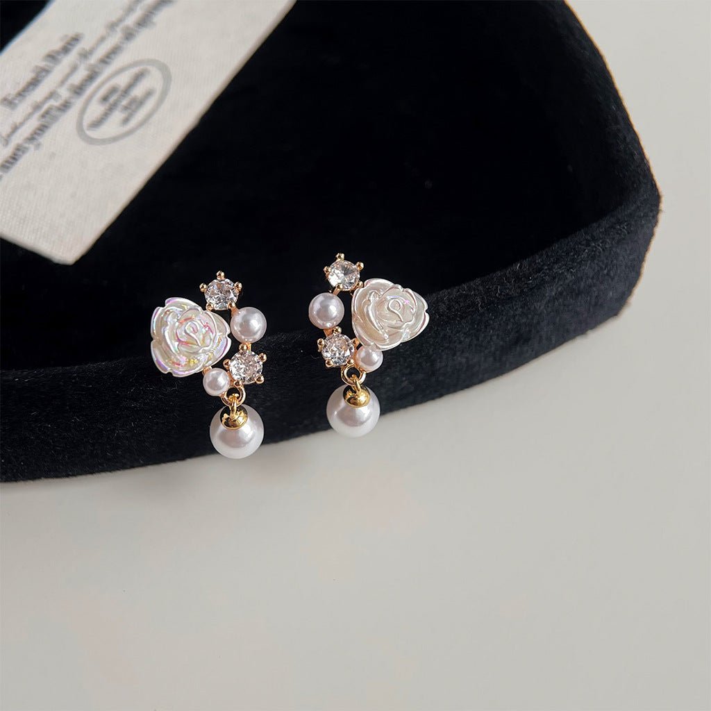 Aurelle Rose Earrings - Hypoallergenic - Abbott Atelier