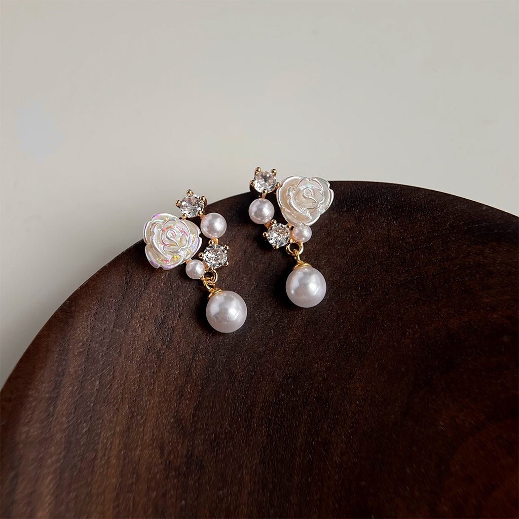 Aurelle Rose Earrings - Hypoallergenic - Abbott Atelier