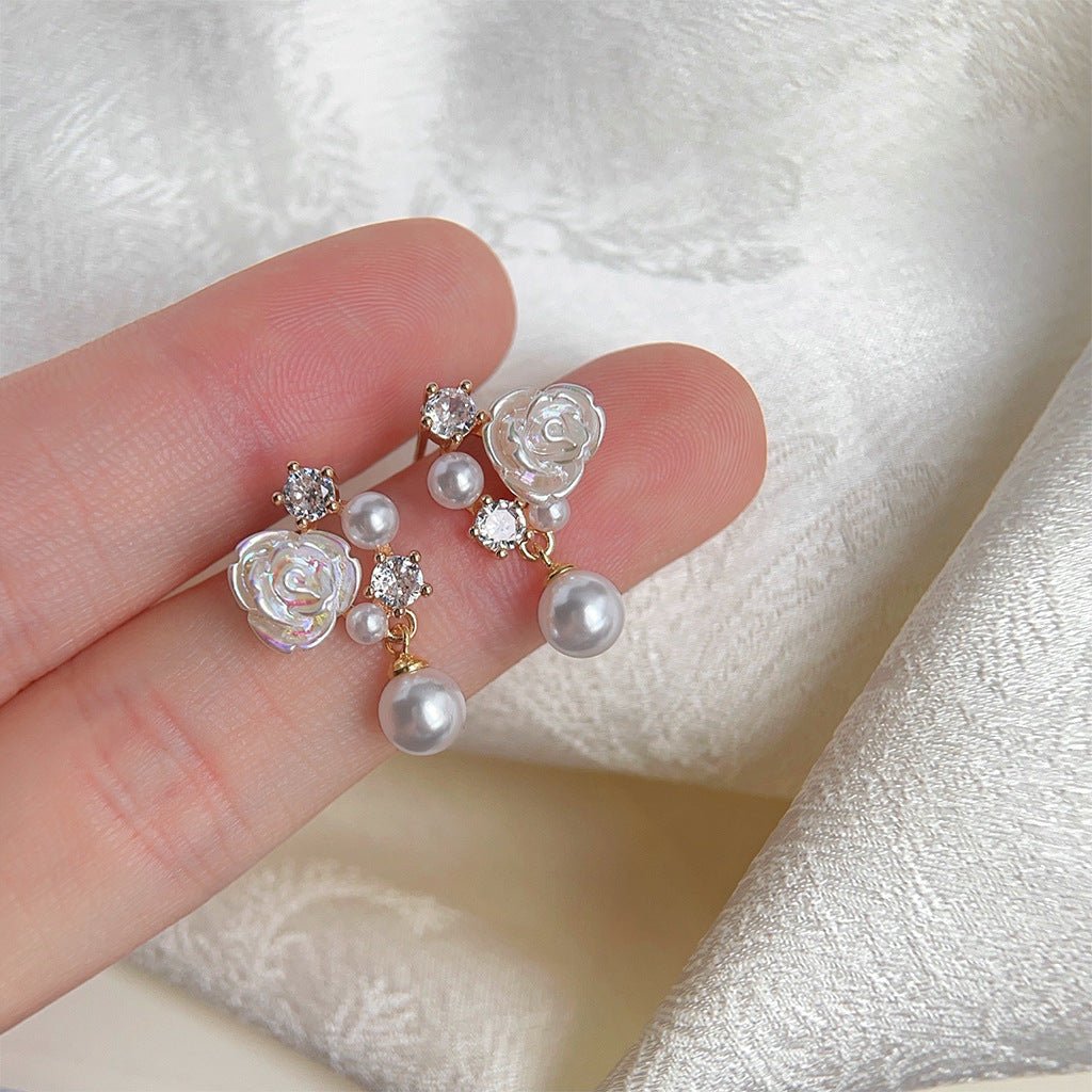 Aurelle Rose Earrings - Hypoallergenic - Abbott Atelier