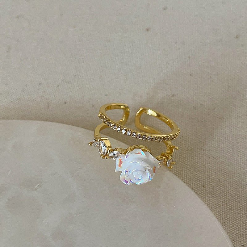 Aurelle Rose Ring - Gold - Plated - Abbott Atelier