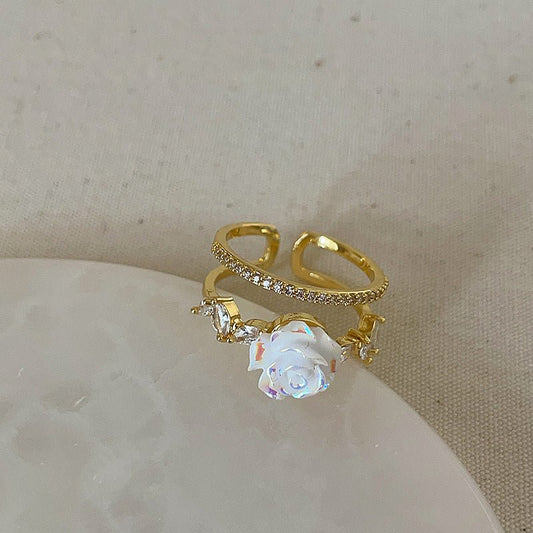 Aurelle Rose Ring - Gold - Plated - Abbott Atelier