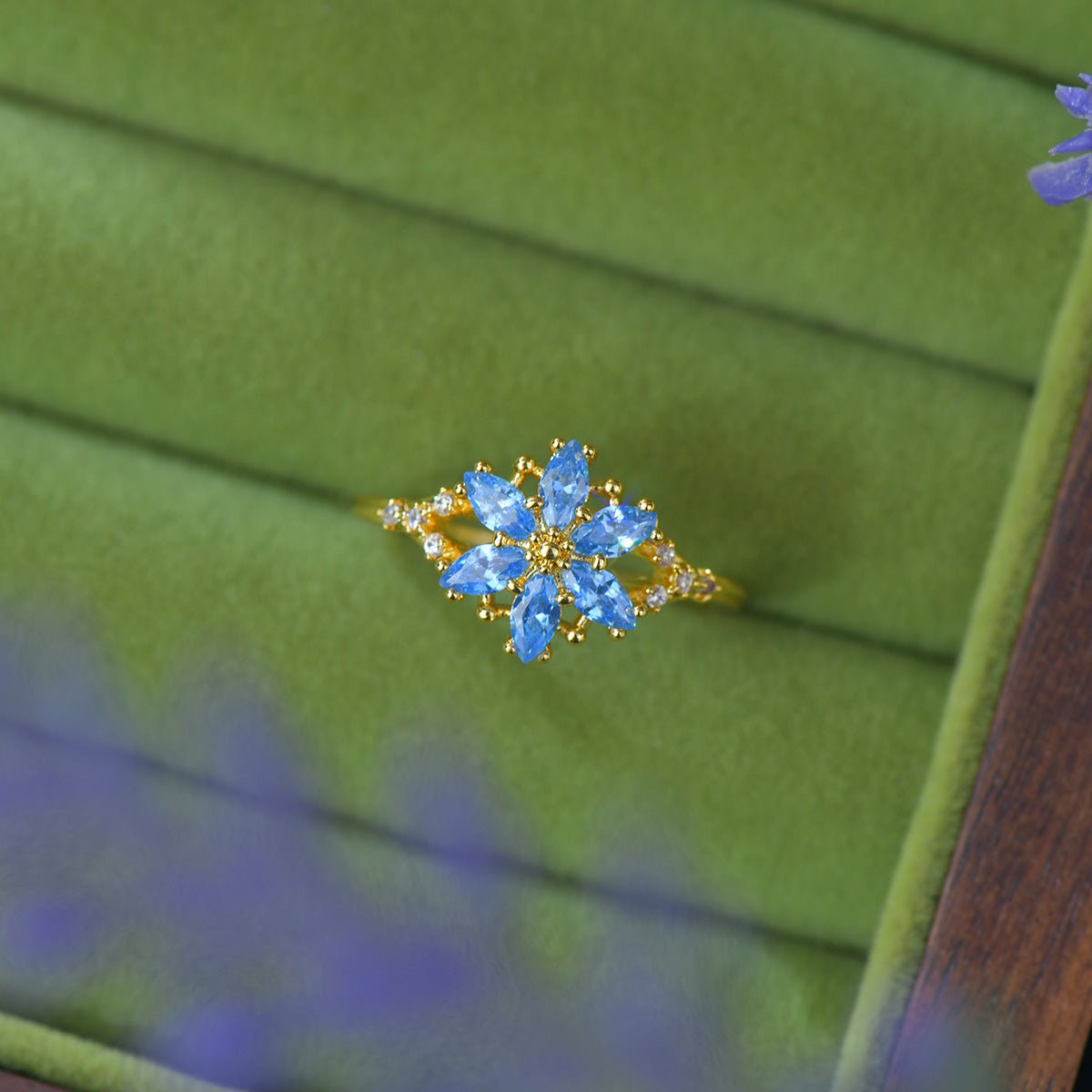 Azure Aster Ring - Gold-Plated - Abbott Atelier