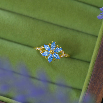 Azure Aster Ring - Gold-Plated - Abbott Atelier