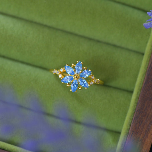 Azure Aster Ring - Gold-Plated - Abbott Atelier