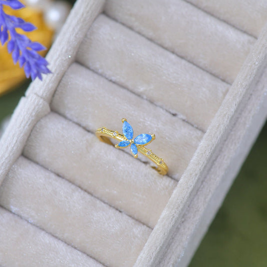 Azure Butterfly Ring - Gold - Plated - Abbott Atelier