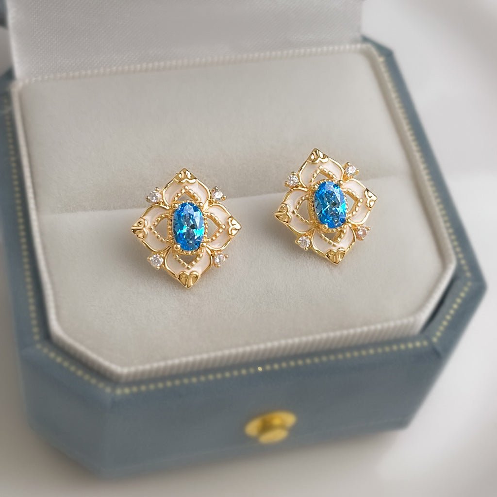 Azure Versailles Earrings - Hypoallergenic - Abbott Atelier