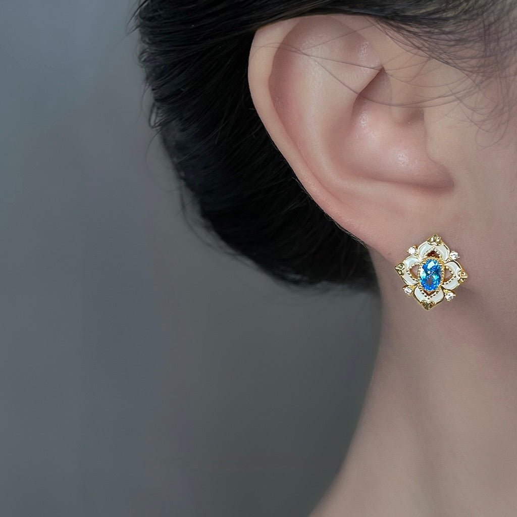 Azure Versailles Earrings - Hypoallergenic - Abbott Atelier