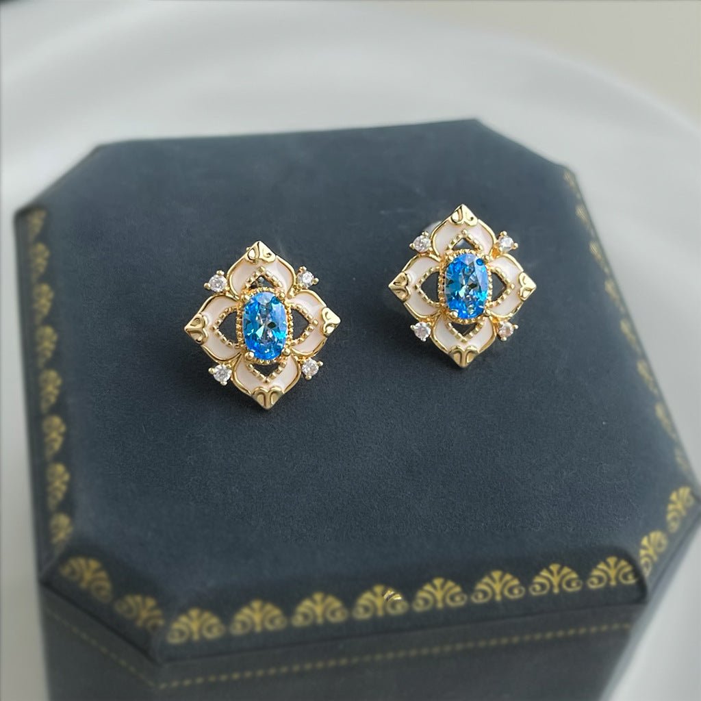 Azure Versailles Earrings - Hypoallergenic - Abbott Atelier