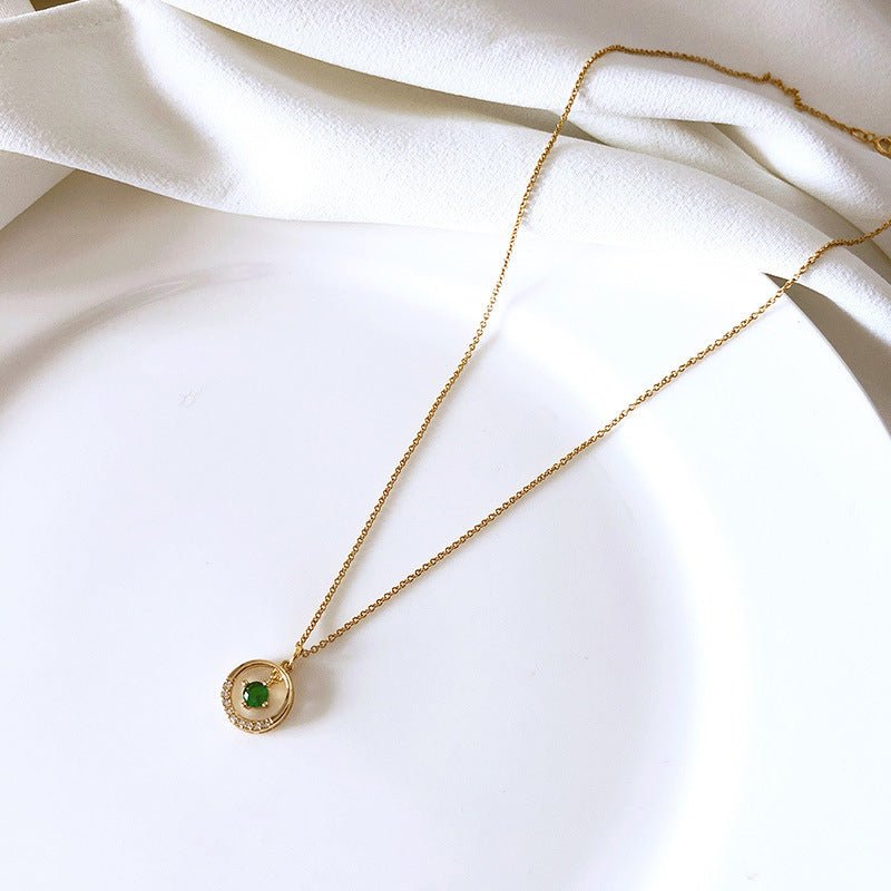 Baroque Emerald Necklace - Eva - Gold - Filled - Abbott Atelier