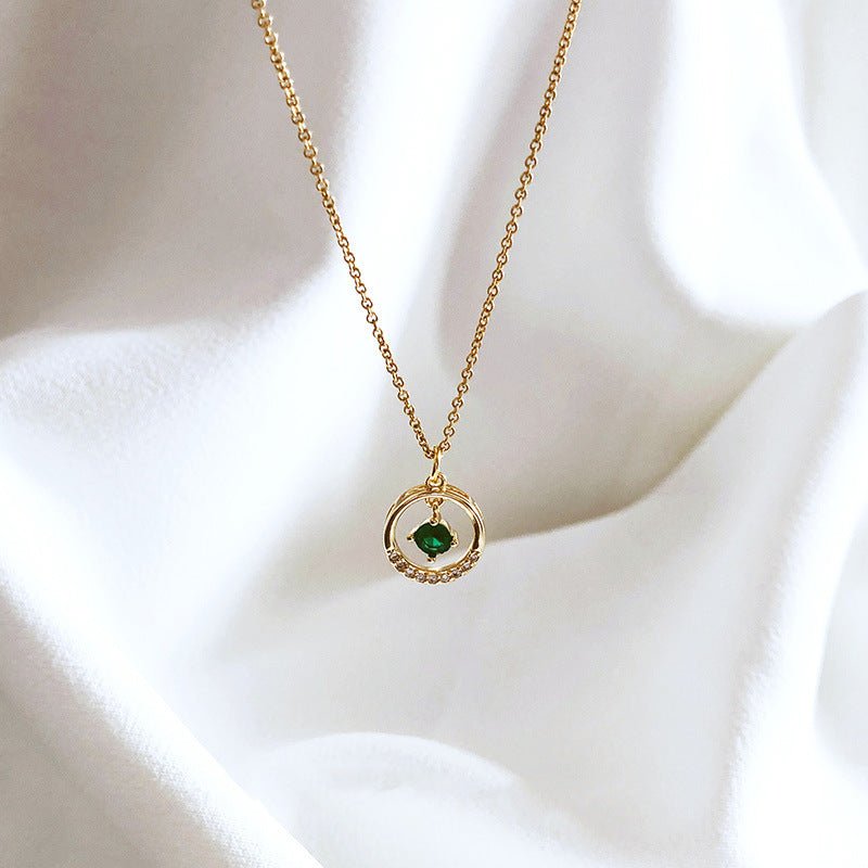 Baroque Emerald Necklace - Eva - Gold - Filled - Abbott Atelier