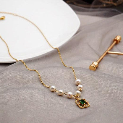 Baroque Necklace - Ava (2 Styles) - Gold - Plated - Abbott Atelier