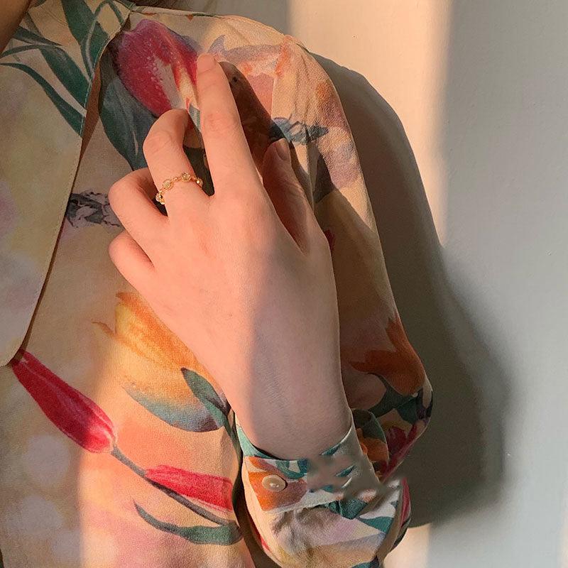 Baroque Opal Ring (Solid Silver) - Baroque Collection - Abbott Atelier