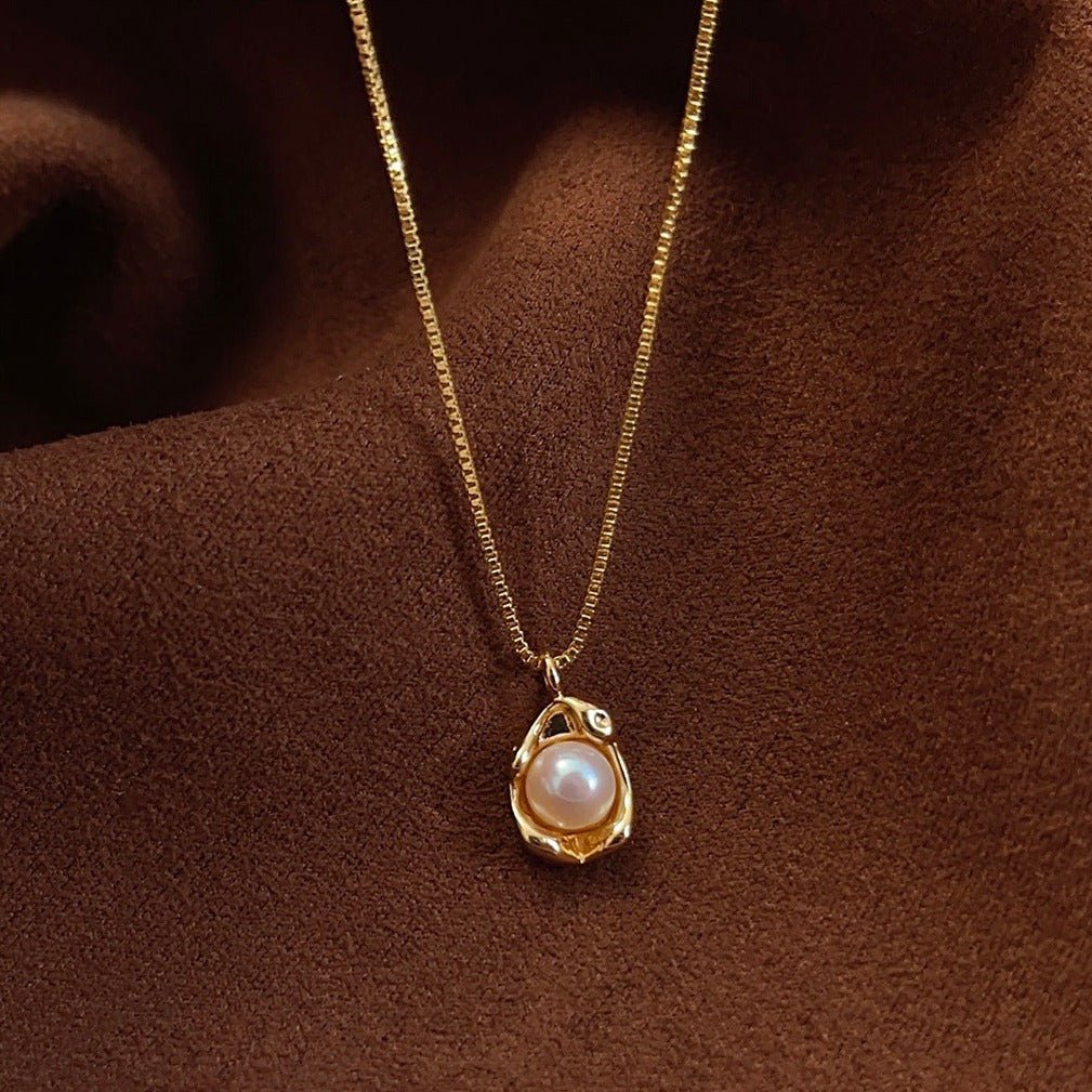 Baroque Pearl Necklace - Dorothy - Gold - Plated - Abbott Atelier