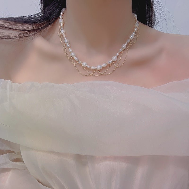 Baroque Pearl Necklace - Natasha - Freshwater Pearls - Abbott Atelier