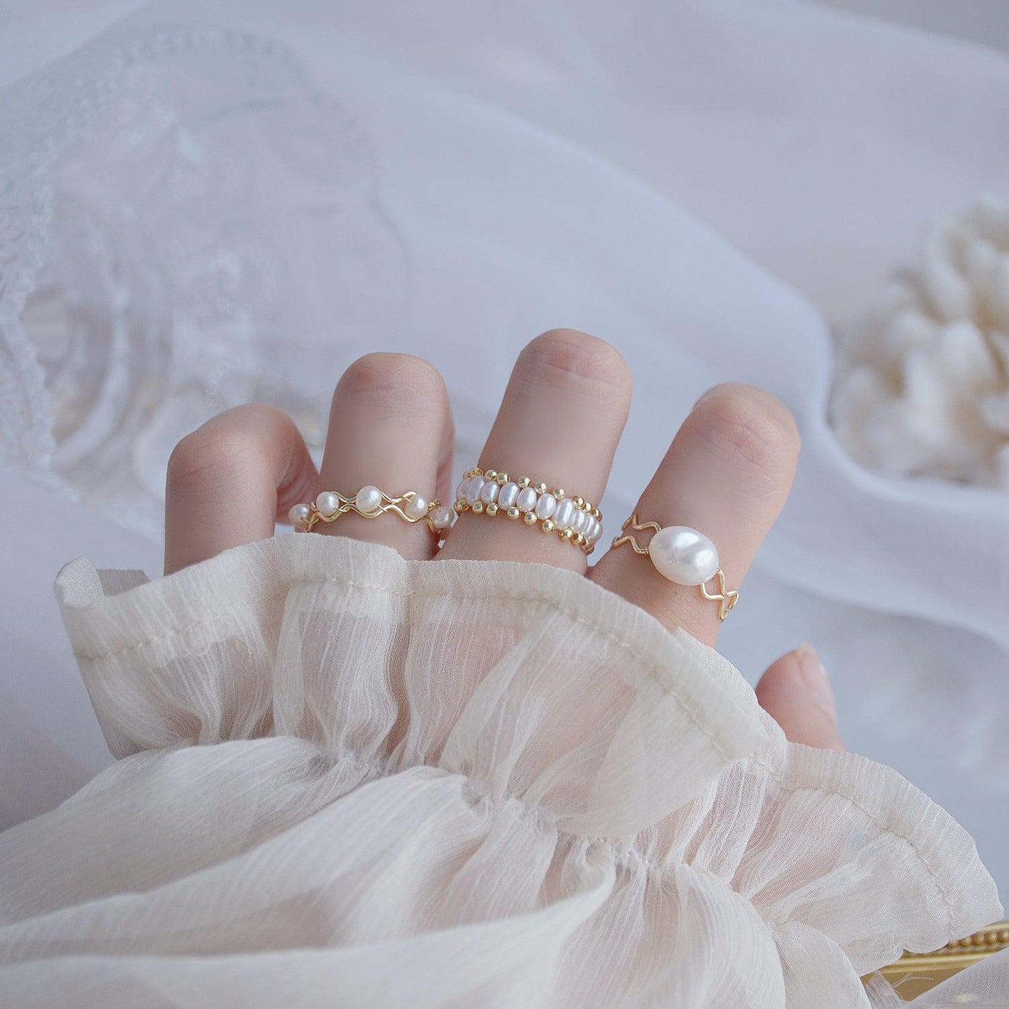 Baroque Pearl Ring (3 Styles) - Gold - Plated - Abbott Atelier