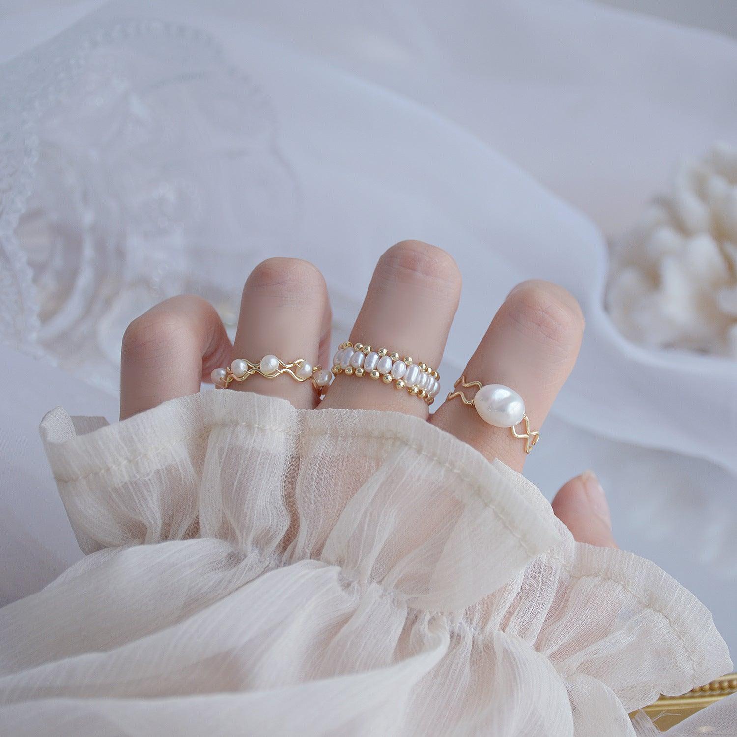 Baroque Pearl Ring (3 Styles) - Gold - Plated - Abbott Atelier