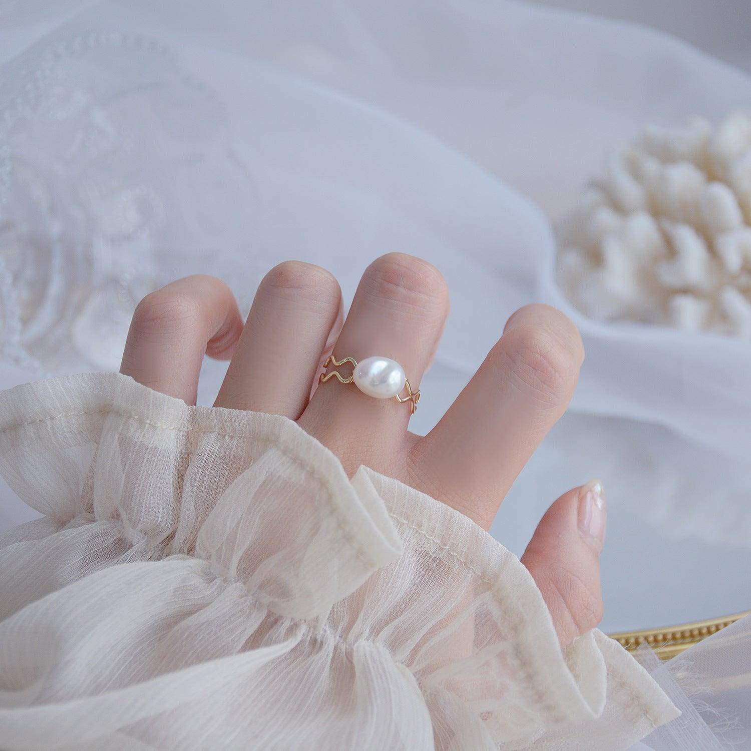 Baroque Pearl Ring (3 Styles) - Gold - Plated - Abbott Atelier