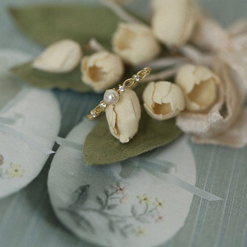Baroque Pearl Ring (Solid Silver) - Hypoallergenic - Abbott Atelier