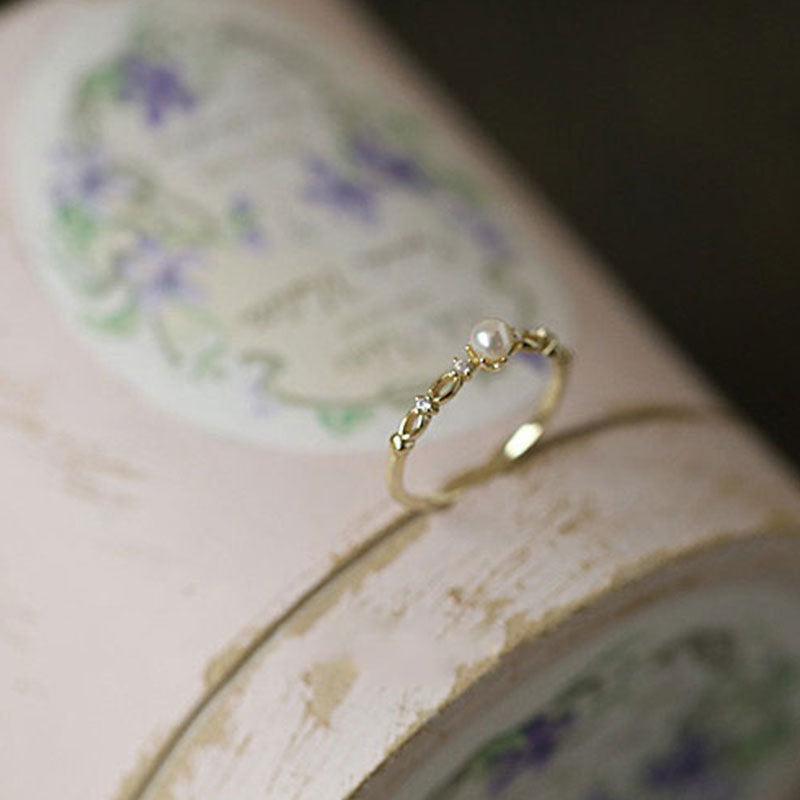 Baroque Pearl Ring (Solid Silver) - Hypoallergenic - Abbott Atelier