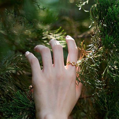 Baroque Ring - Lina (Solid Silver) - Hypoallergenic - Abbott Atelier