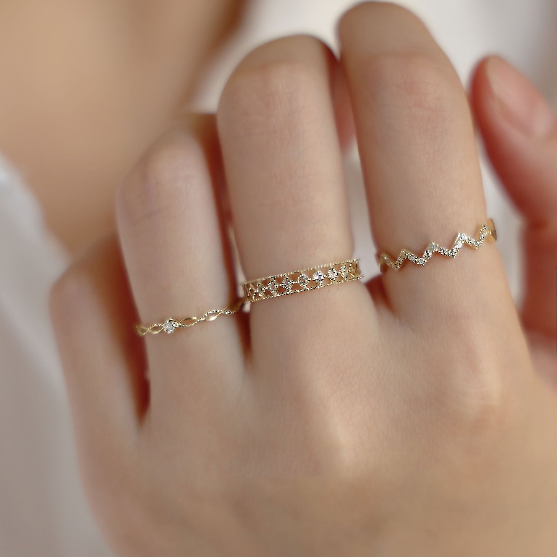 Baroque Ring - Regina (Solid Silver) - Hypoallergenic - Abbott Atelier