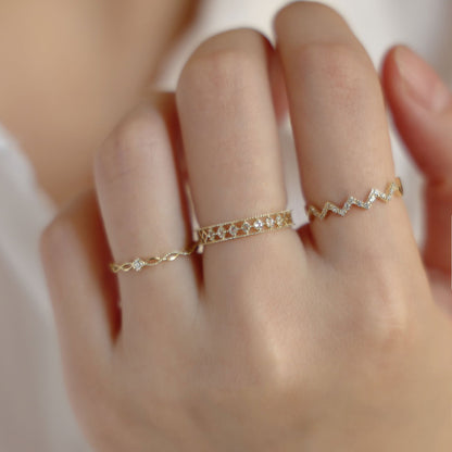 Baroque Ring - Regina (Solid Silver) - Hypoallergenic - Abbott Atelier
