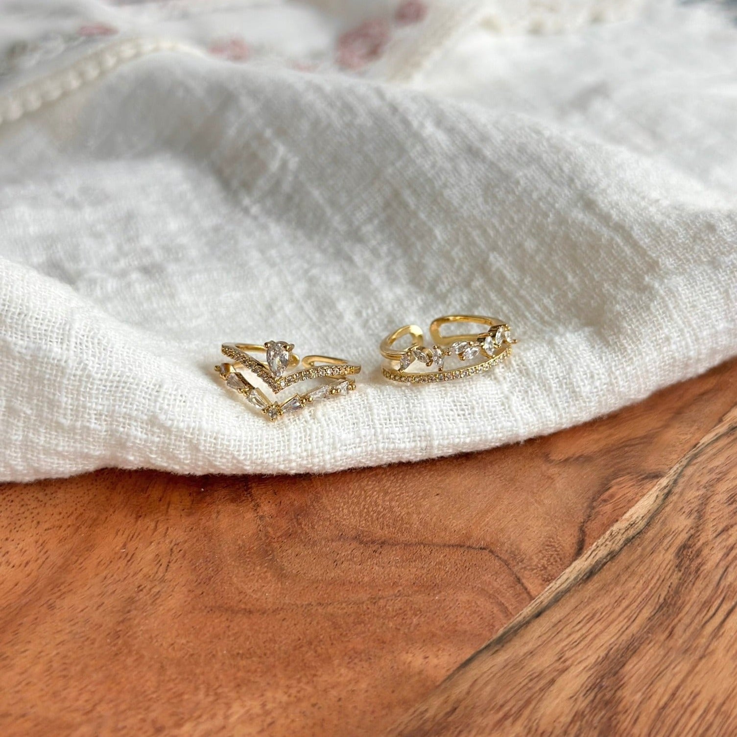Baroque Ring Set - Lucille - Gold - Plated - Abbott Atelier
