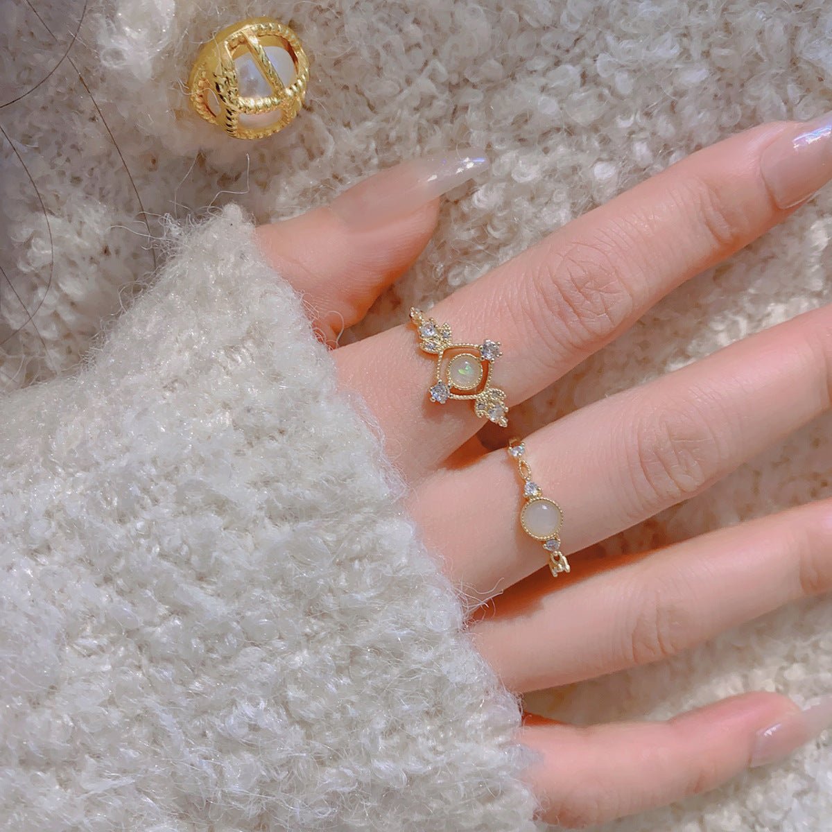 Baroque Ring Set - Matilda - Gold - Plated - Abbott Atelier