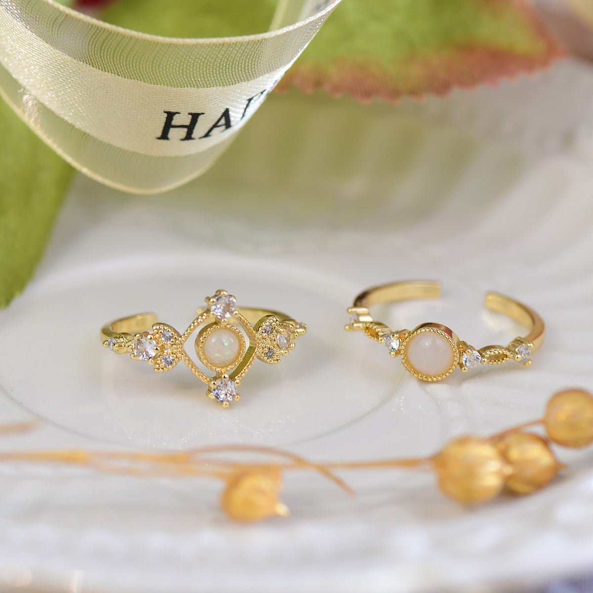 Baroque Ring Set - Matilda - Gold - Plated - Abbott Atelier