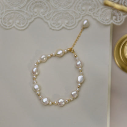 Baroque Pearl Bracelet - Kayleen (Solid Silver)