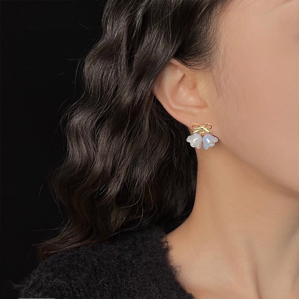 Bellefleur Earrings in Bluebell Haze - Hypoallergenic - Abbott Atelier