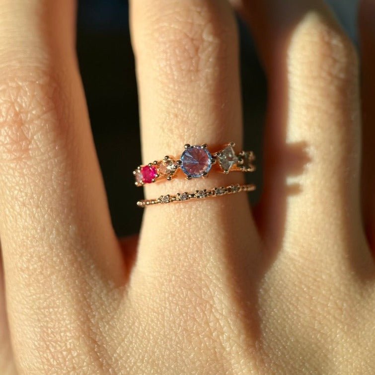 Blue Dream Ring - Maia - Gold - Plated - Abbott Atelier