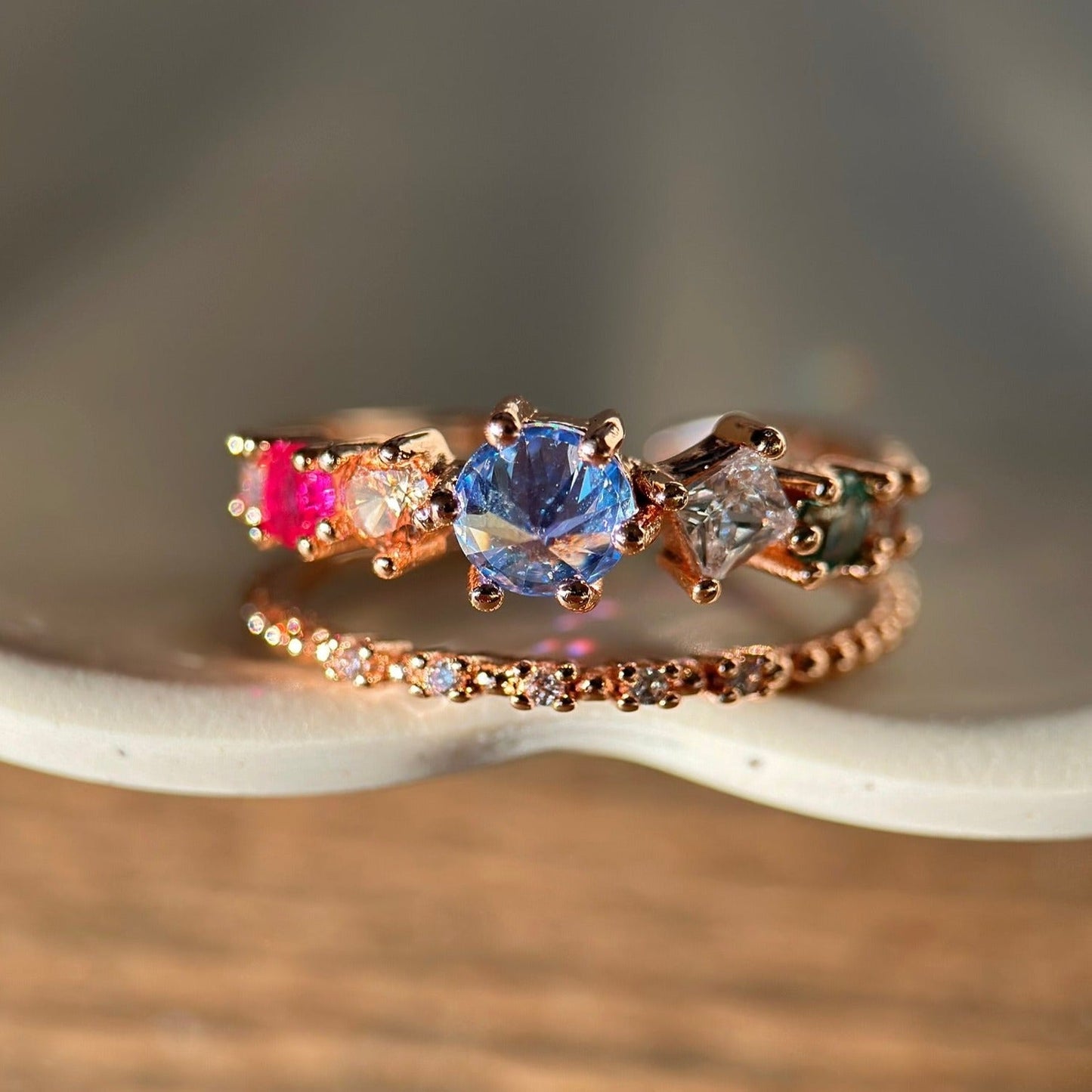 Blue Dream Ring - Maia - Gold - Plated - Abbott Atelier