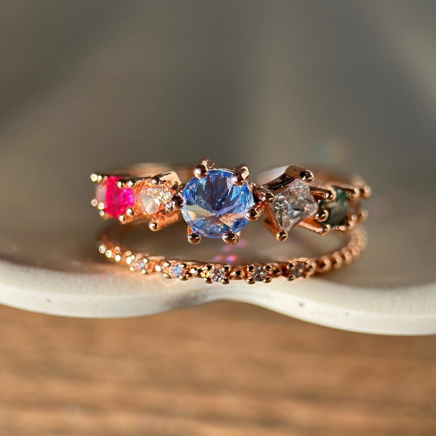 Blue Dream Ring - Maia - Gold - Plated - Abbott Atelier