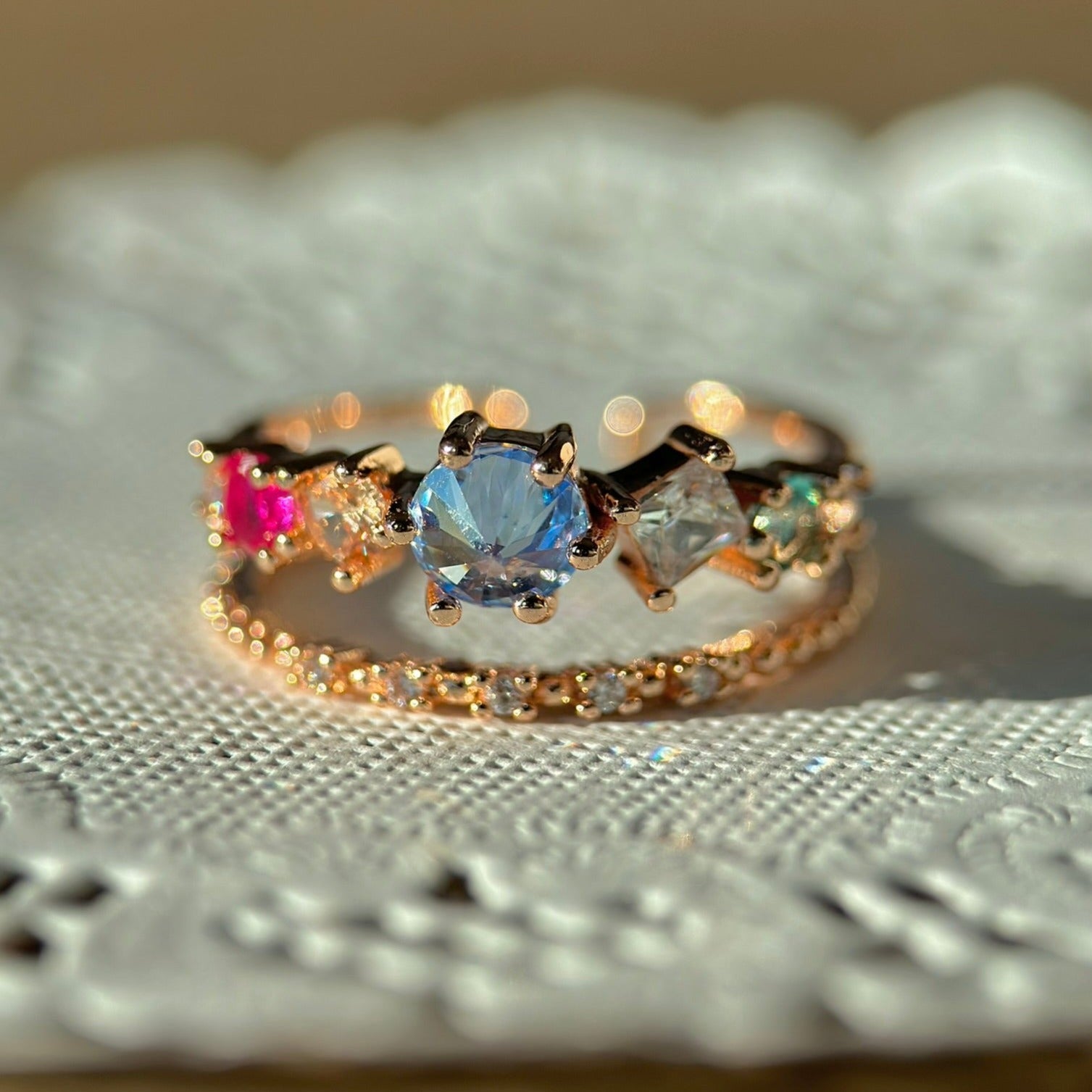 Blue Dream Ring - Maia - Gold - Plated - Abbott Atelier