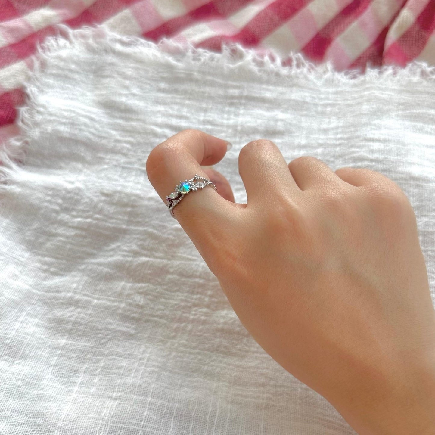 Blue Gem Ring - Mila - Gold - Plated - Abbott Atelier