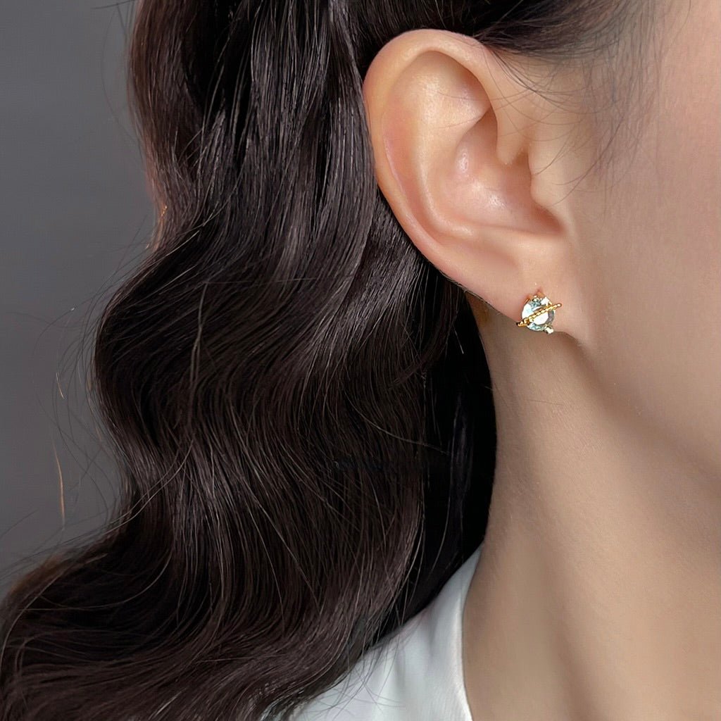 Blue Planet Stud Earrings - Hypoallergenic - Abbott Atelier