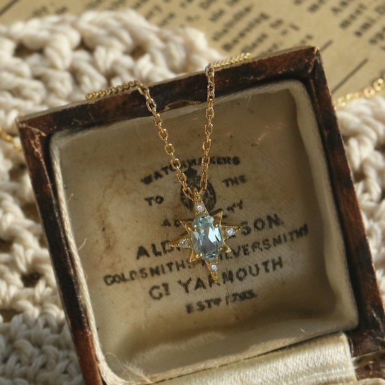 Blue Polaris Necklace (Solid Silver) - Hypoallergenic - Abbott Atelier