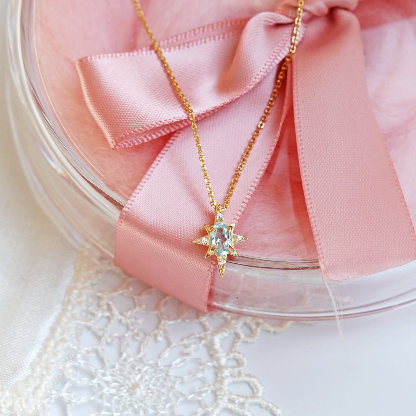 Blue Polaris Necklace (Solid Silver) - Hypoallergenic - Abbott Atelier