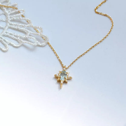 Blue Polaris Necklace (Solid Silver) - Hypoallergenic - Abbott Atelier